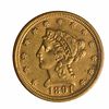 1891 U.S. $2.50 Quarter Eagle AV 55+