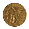 1914-D U.S. $2.50 Quarter Eagle, Indian Head AV +