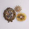 EARLY TO MID 19TH C. YELLOW GOLD BROOCHES