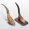 Two Northwest Coast Carved Horn Spoons