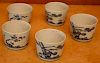 Set of 5 Soba Cups, Japan, !8th Century