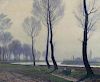 DAUBNER, Georg. Oil on Canvas. Tree Lined Path.