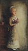 STERLING, Marc. Oil on Canvas. Child with Flowers.