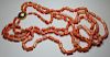 JEWELRY. Multi-Strand Coral Beaded Necklace.