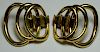 JEWELRY. Italian 18kt Gold Multi Tier Earrings.