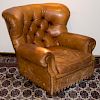 Ralph Lauren Overstuffed Leather Club Chair