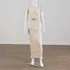 Mariano Fortuny ivory silk Peplos gown