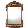 Nice Italian paint decorated silvered wall mirror