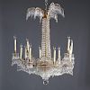 Opulent Baltic Neo-Classical bronze chandelier