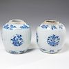 Pair Chinese blue and white porcelain ginger jars