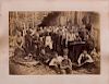 19TH CENTURY SCHOOL: SEATED GROUP; LOGGING CAMP; AND SEATED GENTLEMAN