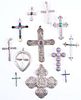Assorted Silver Cross Pendants, from the Estate of Lorraine Abell (New Jersey, 1929-2015)