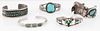 Navajo and Zuni Silver Cuff Bracelets AND Watch Band