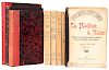 Lot of Eight French and German Volumes on Magic and Gambling.