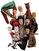 Group of Eleven Punch and Judy Glove Puppets.