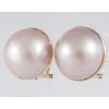 Mabe Pearl Earclips in 14 Karat Yellow Gold