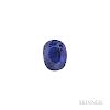 Unmounted Sapphire, the cushion-cut sapphire measuring approx. 12.04 x 9.11 x 6.70 mm, and weighing 6.37 cts., accompanied by