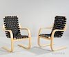Two Alvar Aalto-style Cantilever Chairs