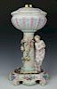 Dresden Volkstedt figurine "Lamp with Draped Woman"