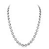 A Silver Top Gold Back Diamond Riviere Necklace
