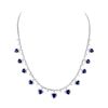 A Sapphire and Diamond Drop Necklace