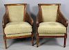 Pair Upholstered Decorator Chairs