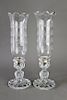 Pair Baccarat Candle Holders & Shades