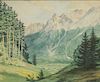Christian Jorgensen (1860-1935) Watercolor Landscape