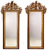 A PAIR OF 19TH CENTURY NEOCLASSICAL PIER MIRRORS