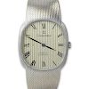 Man's Vintage Omega 18 Karat White Gold Constellation Automatic Movement Bracelet Watch.