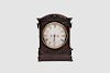 English Victorian Carved Mahogany Table Clock
