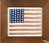 Framed thirty-nine star American flag