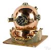 Reproduction copper and brass diving helmet