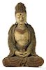 Chinese carved and painted seated figure