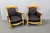 Pair Of Biedermeier Arm Chairs .
