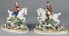 Dresden porcelain pair of foxhunting figures