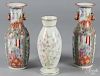 Pair of Chinese export rose medallion vases