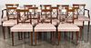 Set of twelve Wood & Hogan fruitwood dining chairs