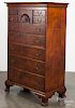 Eldred Wheeler tiger maple tall chest of drawers