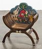Folk art Noah's Ark childs chair.