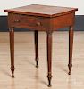 Sheraton red stained one-drawer stand, 19th c.,