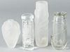Two frosted glass vases by Glasner