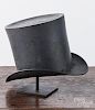 Cast iron top hat, 7'' h.