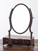 George III inlaid mahogany shaving mirror