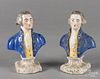 Pair of Staffordshire busts of George Washington