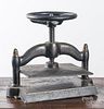 Victorian iron book press, 15'' h.