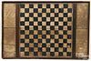 Large painted pine gameboard, late 19th c.,