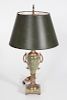 Onyx and Brass Table Lamp