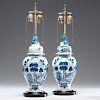Delft Pottery Lamps