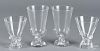 Two pairs of Steuben glass vases